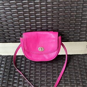 Coach Leather Mini Crossbody Bag, Barbie Pink